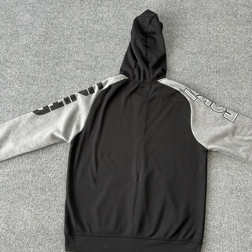 Ecko Unltd Hoodie Mens Large Black Gray Rhino Logo Full Zip Sweatshirt Fleece - Picture 9 of 9